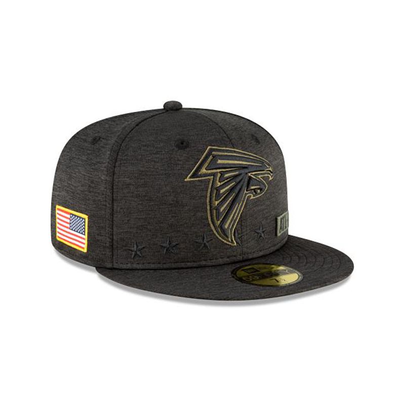 NFL Atlanta Falcons Salute To Service 59Fifty Fitted (ROC6476) - Black New Era Caps